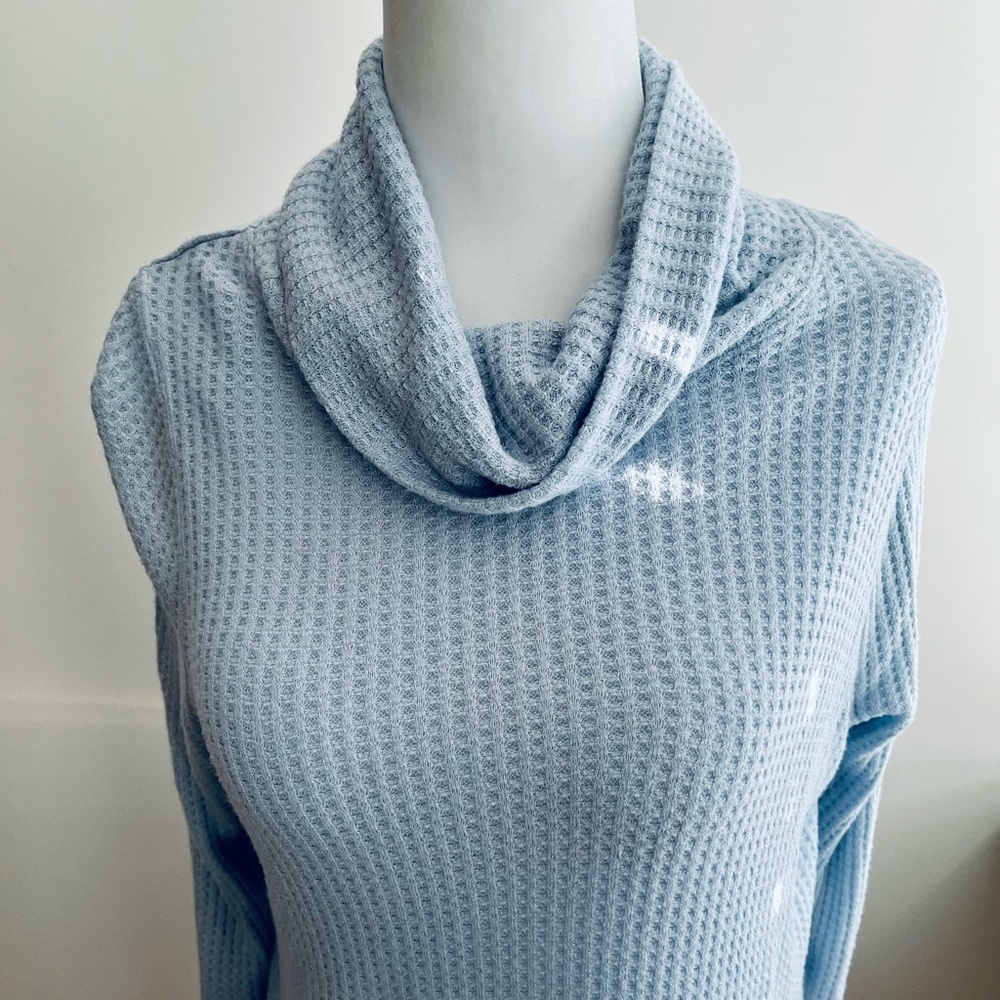 Free People, Baby Blue , Over Sized,  Cozy, Cowl Neck, Sweater, Tunic XS